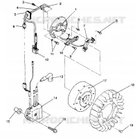 MAGNETO ASSEMBLY TRAIL / 0930761 AND  TRAIL DELUXE / 0930243 (4923222322040A)