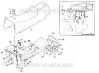 ASIENTO Y TANQUE DE GAS CLASSIC TOURING 0963365 and EUROPEAN CLASSIC TOURING E963 (4933623362A009)