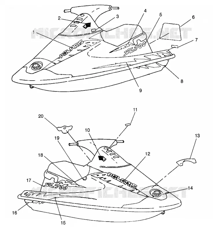 ETIQUETAS SL 700 B964066 and  Intl. SL 700 I964066 (4935633563A007)
