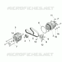 ENGINE, ALTERNADOR AND COMPRESSOR
