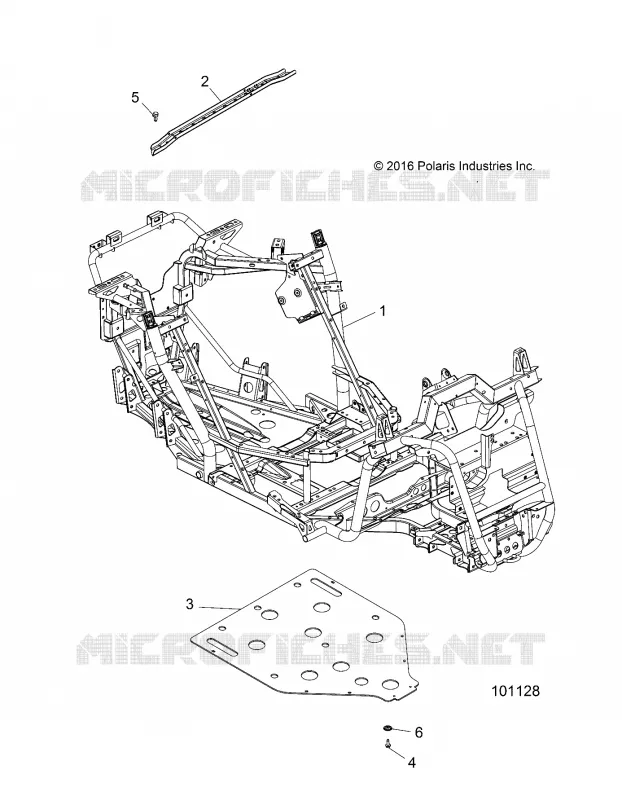 CHASSIS, MARCO PRINCIPAL AND SKID PLATE