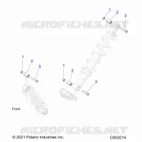 SUSPENSION, MONTAJE DE DESCARGA, REAR SUSP.