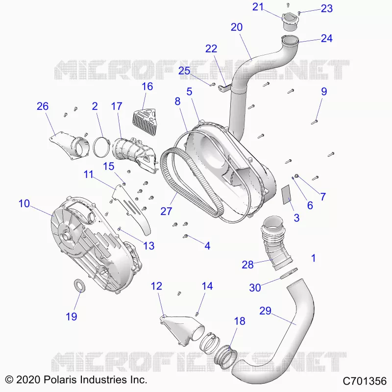 TREN, CLUTCH COVER AND DUCTING
