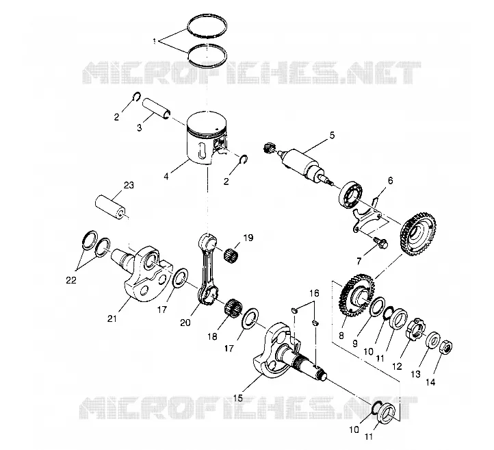 PISTÓN Y CIGÜEÑAL  2X4 400L W957540 (4930093009D003)