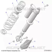 SUSPENSION, REAR MONTAJE DE DESCARGA