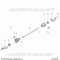 DRIVE TRAIN, TRANSMISION DELANTERA SHAFT