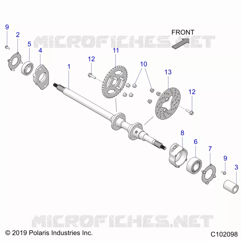 TREN, REAR AXLE