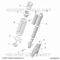SUSPENSION, REAR MONTAJE DE DESCARGA, STANDARD/PREMIUM