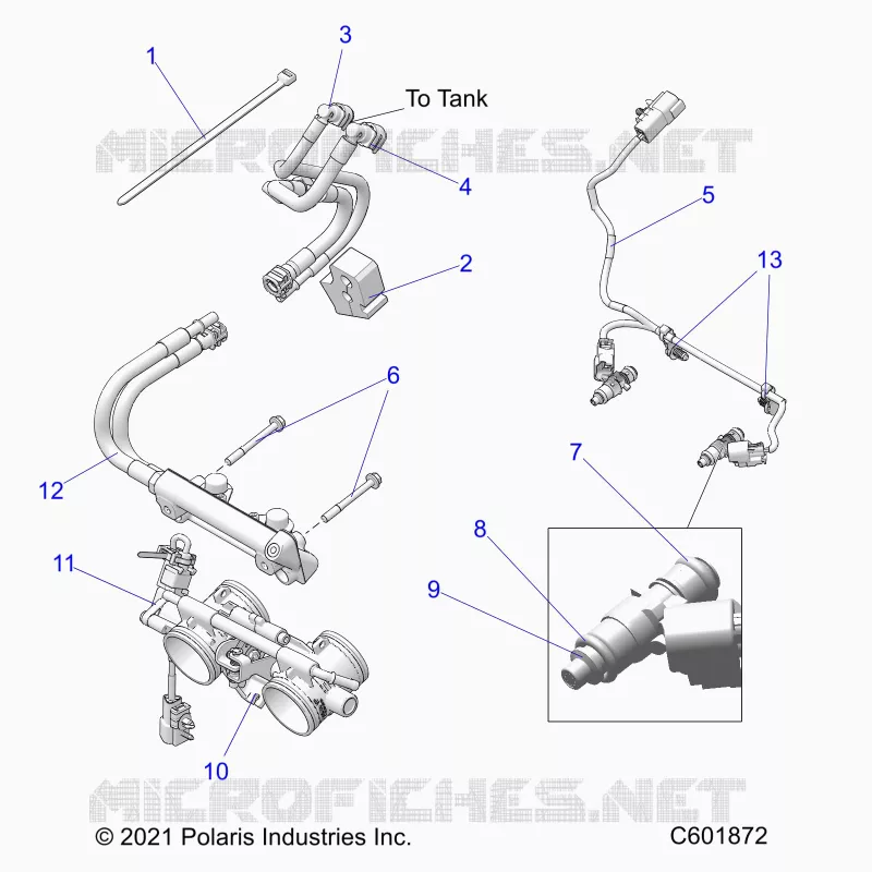 SISTEMA DE COMBUSTIBLE, RAIL, LINES AND THROTTLE BODY