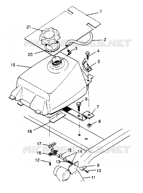 MONTAJE DEL DEPÓSITO DE COMBUSTIBLE Trail Boss W948527 (4926822682A010)