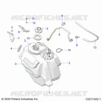 SISTEMA DE COMBUSTIBLE, FUEL TANK ASM.
