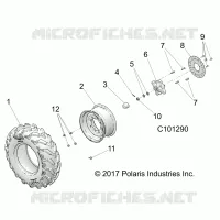 RUEDAS, FRONT TIRE AND BRAKE DISC