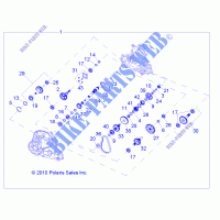 TREN, PRINCIPAL CAJA DE ENGRANAJES INTERNALS   A14GH9EAW (49ATVTRANSINTL1332847) para Polaris SCRAMBLER XP 1000 HO EPS 2014