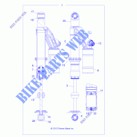 CHOQUE TRASERO   A14GH8EFI (49ATVCHOQUERR7044080) para Polaris SCRAMBLER XP 850 HO EPS INTL 2014