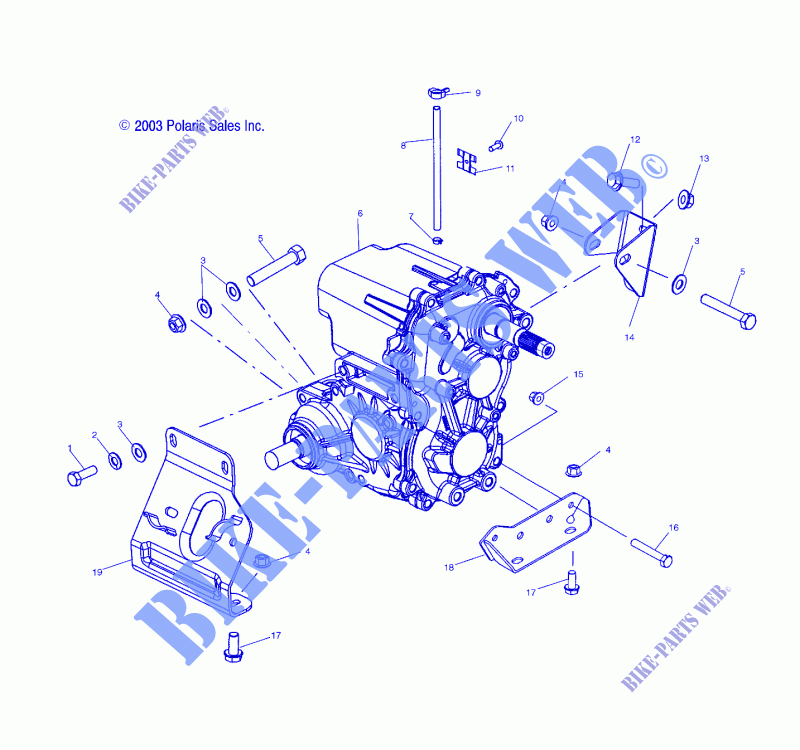 Montaje de la transmisión   A04RB42AA/A04RD50AA/AB/AC/A04RF50AA (4987918791B02) para Polaris RANGER 2X4,4X4,6X6 2004