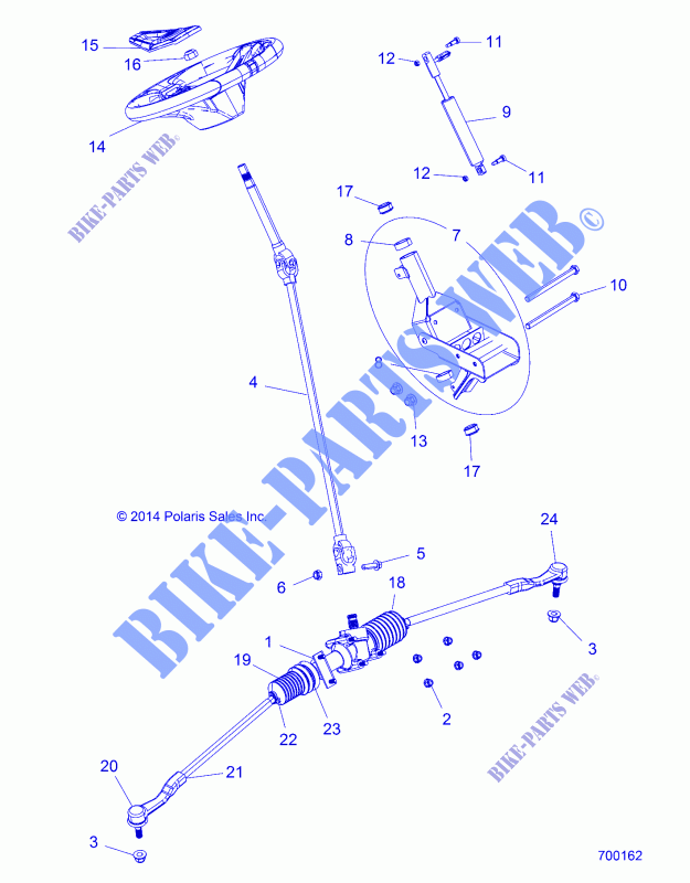 GOBIERNO   Z15VBA87AJ/LJ (700162) para Polaris RZR 900 60 INCH ALL OPTIONS 2015