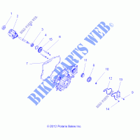 BOMBA DE ACEITE and BOMBA DE AGUA   Z14XE7EAL/X (49RGROILPUMP13RZR) para Polaris RZR 4 800 EPS LE 2014