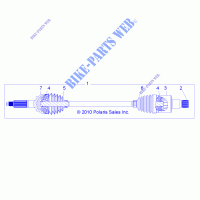 TREN, REAR HALF SHAFT   Z14XE7EAL/X (49RGRSHAFTDRIVERR11RZRS) para Polaris RZR 4 800 EPS LE 2014
