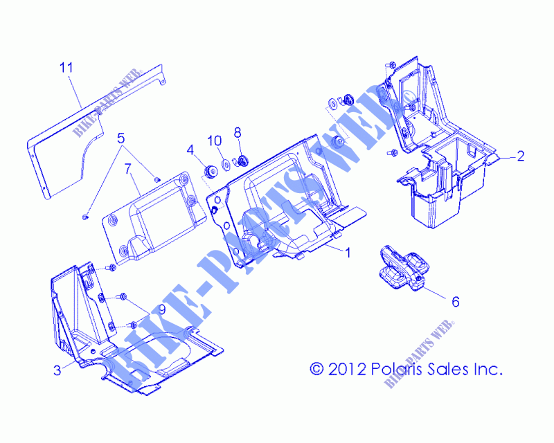 ASIENTO DIVIDER   Z14JT9EFX (49RGRASIENTODVD13RZRXP900I) para Polaris RZR 900 INTL 2014