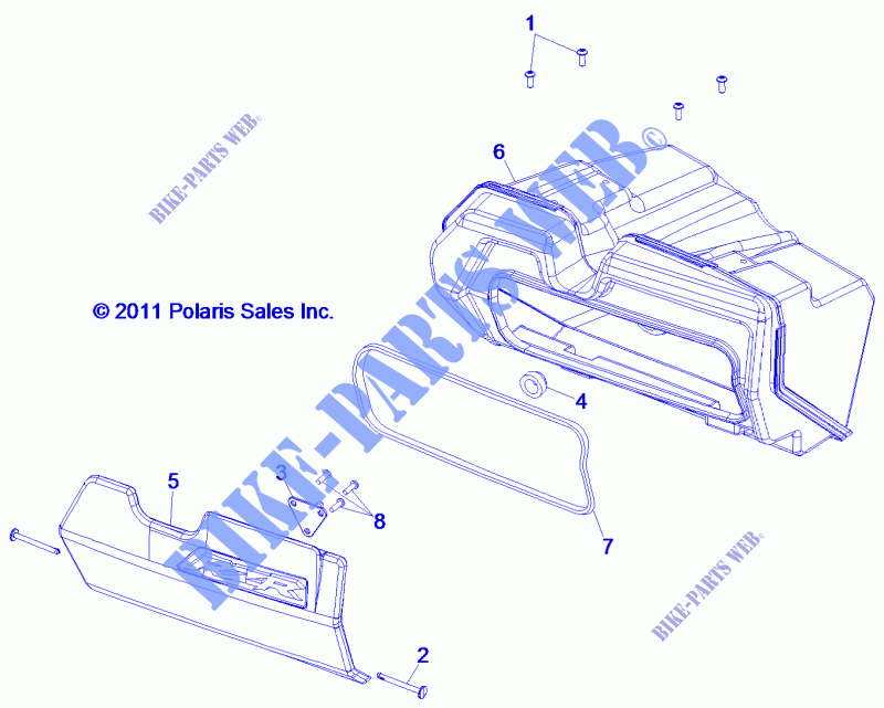 GUANTERA   Z14JT9EFX (49RGRGLOVEBOX12RZR) para Polaris RZR 900 INTL 2014