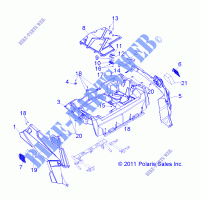 Las asas de and FENDERS   R13XT9EAL (49RGRRACKMTG12RZRXP900) para Polaris RZR 4 XP JAGGED X 2013