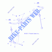 BARRA ESTABILIZADORA, FRONT   R13VH57FX (49RGRSTABILIZERFRT12RZR570) para Polaris RZR 570 EFI INTL 2013