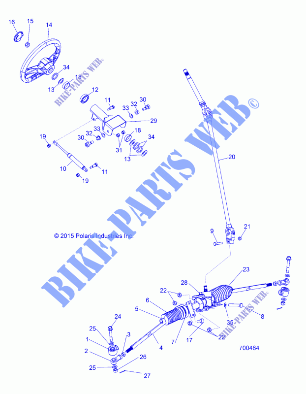 GOBIERNO   R16RDA57A1/B1 (700484) para Polaris RANGER 6 CREW 570 FULL SIZE 2016