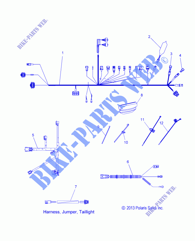 Mazo de cables   S15CT5BEL/BSL/BSM (49SNOWHARNESS14550) para Polaris INDY 2015