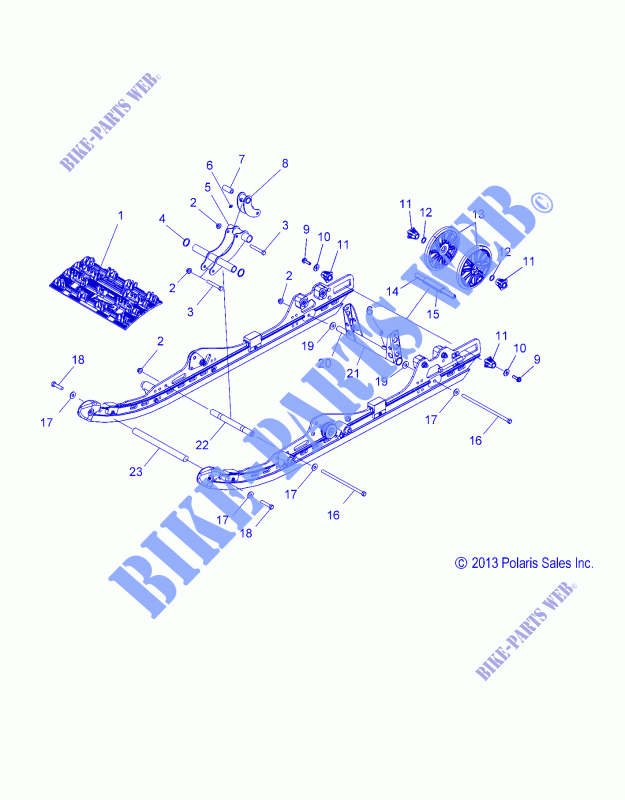 SUSPENSIÓN TRASERA AND TRACK   S15CB5BSA/BSL/BEL (49SNOWSUSPRR14550121) para Polaris INDY 2015