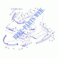 NOSEPAN BRACES AND PARACHOQUES   S14SU4BEL (49SNOWNOSEPAN12WIDE) para Polaris WIDETRAK 2014