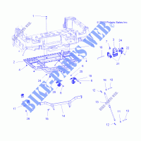 CAMA marco de caja y LATCH   A14TN5EAA/EAD (49ATVBOX11SPX2550) para Polaris SPORTSMAN X2 550 EPS 2014