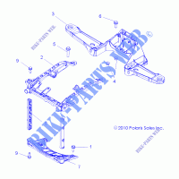 SOPORTE frontal del bastidor   A14TN5EAA/EAD (49ATVRACKMTG11SPTRG550) para Polaris SPORTSMAN X2 550 EPS 2014