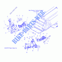 CHASIS, BULKHEAD ASM.   S11BF8/BD8 ALL OPCIONES (49SNOWCHASISFRT11PR) para Polaris RUSH 2011
