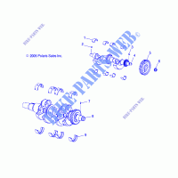 MOTOR, CIGUEÑAL AND BALANCE SHAFT   S11PD7FSL (4997479747E02) para Polaris TRAIL LUXURY 2011