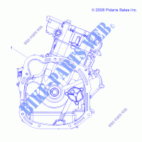 BLOQUE CORTO   A14TN55FA (49ATVMOTOR09SPXP550) para Polaris SPORTSMAN X2 550 INTL 2014