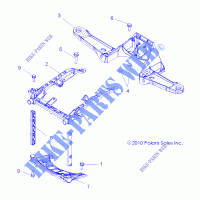 SOPORTE frontal del bastidor   A14TN55FA (49ATVRACKMTG11SPTRG550) para Polaris SPORTSMAN X2 550 INTL 2014