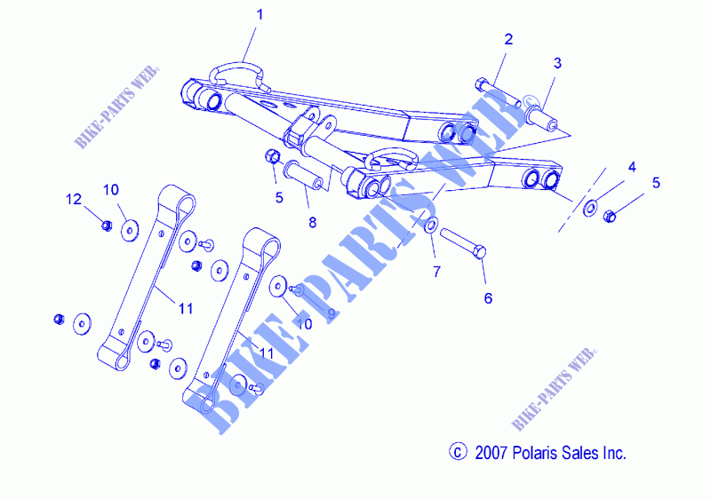 El par entre ARM   S08MX6JS/JE (49SNOWFTA08600IQ) para Polaris RACER 2008