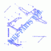 SOPORTE frontal del bastidor   A13DN5EAF/EAR (49ATVRACKMTG11SPTRG550) para Polaris SPORTSMAN TOURING 550 EPS 2013