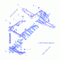 SOPORTE frontal del bastidor   A13DN8EAF/EAL/EAR (49ATVRACKMTG11SPTRG550) para Polaris SPORTSMAN TOURING 850 HO EPS 2013
