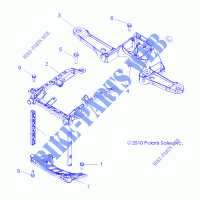 SOPORTE frontal del bastidor   A13TN55AA/AZ (49ATVRACKMTG11SPTRG550) para Polaris SPORTSMAN X2 550 2013