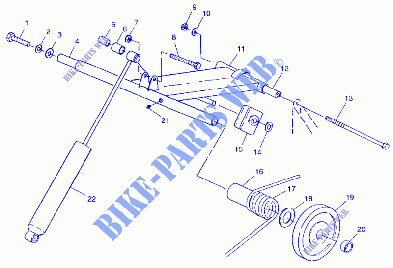 TRASERO ARM PAR   099ST4DS (4950445044b011) para Polaris TOURING 1999