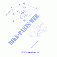 MOTOR, CARBURADOR BRACKET   A12NG50AA (49ATVCARBBRKT10TBLZR) para Polaris SCRAMBLER 500 4X4 2012