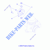 MOTOR, CARBURADOR BRACKET   A12NG50FA (49ATVCARBBRKT10TBLZR) para Polaris SCRAMBLER 500 4X4 INTL 2012
