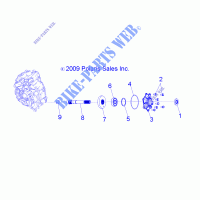 TREN, PRINCIPAL CAJA DE ENGRANAJES OUTPUT SHAFT   A12NG50FA (49ATVSHAFTOUTPUT1332729) para Polaris SCRAMBLER 500 4X4 INTL 2012