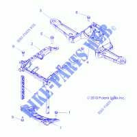 SOPORTE frontal del bastidor   A12TN55AA/AZ (49ATVRACKMTG11SPTRG550) para Polaris SPORTSMAN X2 550 2012