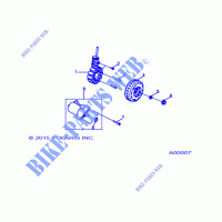 MOTOR, STATOR and MOTOR DE ARRANQUE   A16YAF11AA (A00007) para Polaris SPORTSMAN 110 2016