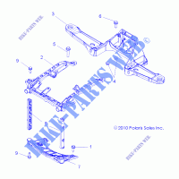 SOPORTE frontal del bastidor   A12TN55FA (49ATVRACKMTG11SPTRG550) para Polaris SPORTSMAN X2 550 INTL 2012