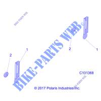 CARROCERÍA POSTERIOR REFLECTORS   A18S6S57C1/CL  para Polaris SPORTSMAN 6X6 570 BIG BOSS EPS TRACTOR 2018