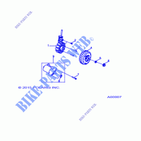 ENGINE, STATOR AND MOTOR DE ARRANQUE   A17YAF11A5/N5 (A00007) para Polaris SPORTSMAN 110 2017