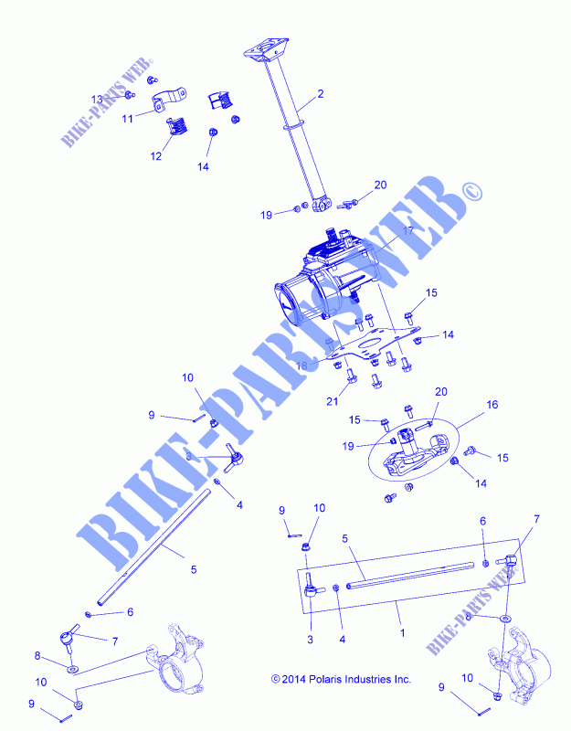 STEERING, MIEMBRO DE GOBIERNO ASM.   A16SYE85AS (49ATVSTEERING15850TRG) para Polaris SPORTSMAN TOURING 850 SP 2016